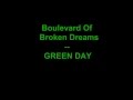 Green Day Boulevard Of Broken Dreams Lyrics