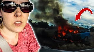 🔥🚗CAR FIRE😳