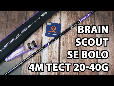 Болонське вудлище Brain Scout SE Bolo 4m, тест 20-40g (телескопічне, з кільцями) + чохол та захист на кільця