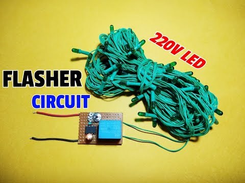 How To Make Simple Flasher Circuit Using Relay For Electric Bulb,Light,Led...Simple Flasher.. Video