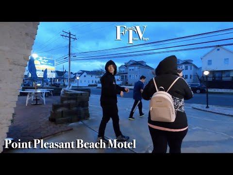 Point Pleasant Beach Motel Check in & Dinner at B2 Bistro NJ Beach Town & FTV Family Vlog