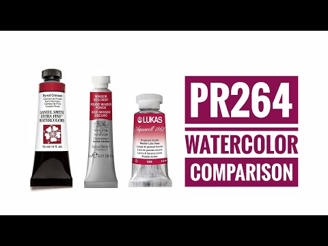 PR264 Watercolor Comparison - Daniel Smith - Winsor & Newton - Lukas - Schmincke