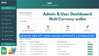 Build a Banking Web App with Google Sheets & Apps Script ?? Multi-Currency Wallets | C48