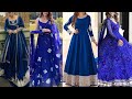 All Time Trending Royal Blue Colour Anarkali Suit Design Ideas For Girls 2025