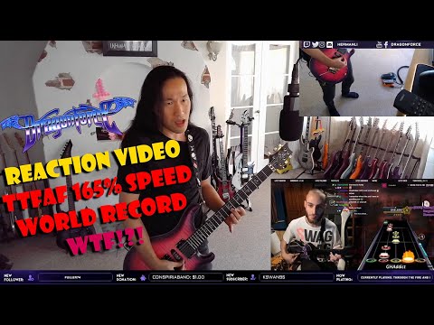 DragonForce Reaction to GHAddict Through the Fire and Flames 165% Speed 100% FC