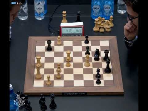 Final Exciting Moment of Carlsen Caruana Tiebreak Game 1