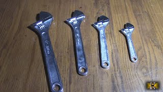 WORKPRO 4-piece Adjustable Wrences, Forged, Heat Treated, Chrome-plated (6", 8", 10", 12") TOUGH!