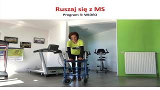 Ćwiczenia rozciągające i wzmacniające z chodzikiem | Ruszaj się ze stwardnieniem rozsianym