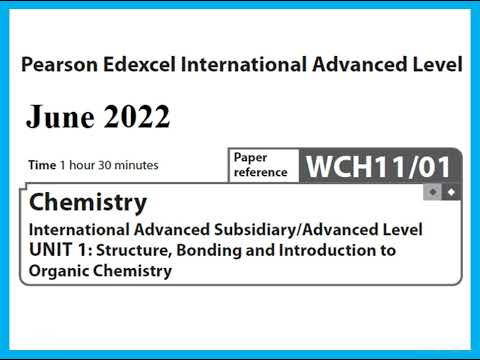 Unit 1 June 2022 -  AS Chemistry -  Dr  Hanaa Assil