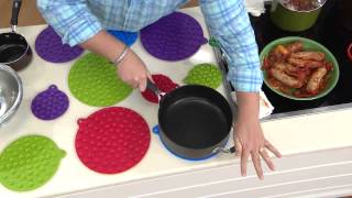 Set of 3 "Stick it" Silicone Trivets by MarkCharle
