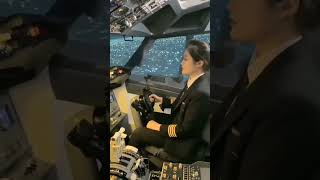 ✈️ Aeroplane Girl Pilot|| Girl Aeroplane ✈️ Drive//#shorts /#shortsfeed /#aircraft /#pilot