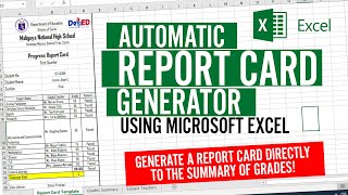 Automatic Report Card Generator using Microsoft Excel | FULL TUTORIAL IN TAGALOG