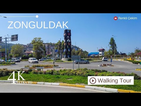 4K Zonguldak City Center Walking Tour | Türkiye 2024