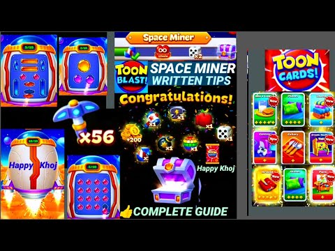 Toon Blast SPACE MINER Event Guide 🚀 | Free Cards - Coins & Boosters! 🙆 June 2025 Update