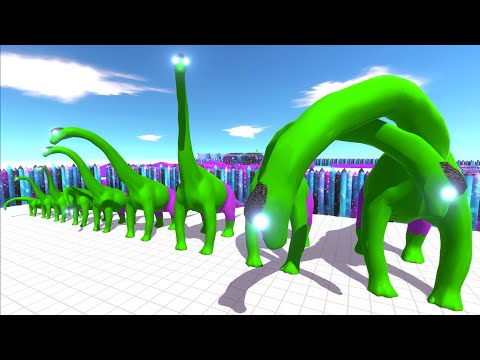EVOLUTION OF HULK BRACHIOSAURUS DEATH RUN - Animal Revolt Battle Simulator