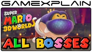 All Boss Fights in Super Mario 3D World (Boss Battles - 1080p Wii U)