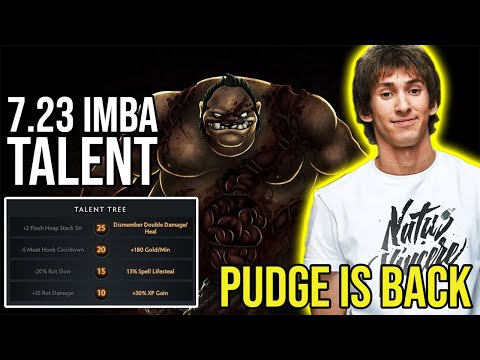 DENDI PUDGE IS BACK!!!. Hard Game First Time 7.23 Pudge.