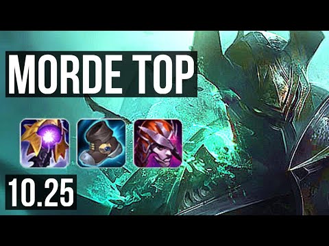 MORDEKAISER vs NOCTURNE (TOP) | 10/3/9, Godlike | KR Master | v10.25