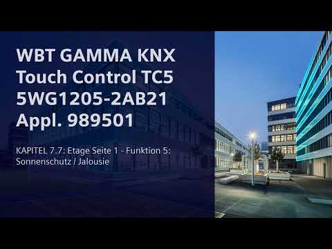 7.7 Siemens KNX Touch Control Panel TC5: Musterprojekt – Sonnenschutz ansteuern