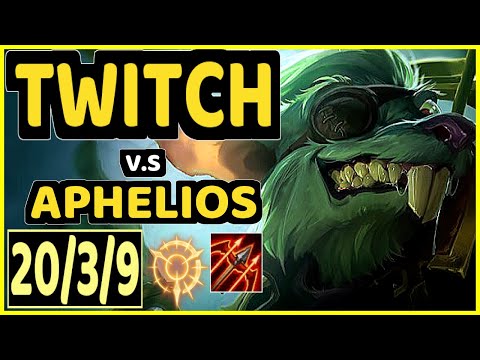 WILDTURTLE (TWITCH) vs APHELIOS - 20/3/9 KDA BOTTOM ADC GAMEPLAY - NA Ranked MASTER