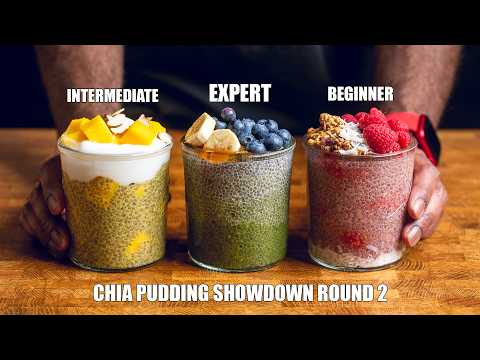 Chia Pudding SHOWDOWN 2: Which Recipe Reigns Supreme? (Beginner/Intermediate/Expert) | Vegan Recipes