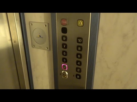 Very nice! 1993 KONE (upgraded 2000s) traction elevator @ Johan Enbergs väg 1, Solna, Stockhlom, SWE