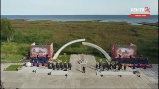 Эстафета вечного огня на Дороге жизни.