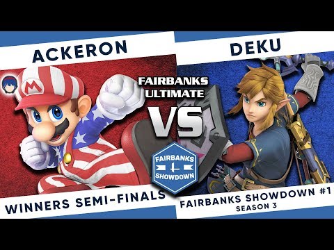 Fairbanks Showdown #1 S3: Ackeron (Mario, Marth) vs Deku (Link) SSBU - Winners Semi-Finals