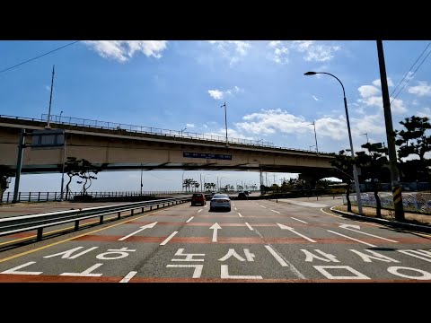 [4k] Clear Day Downtown Ambience Driving | Hwangnyeong Tunnel - Daehang Port #39
