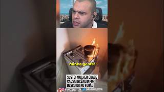 colocou a bandeja da airfryer no fogão equase colocou fogo na casa