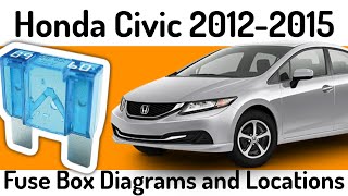 (2012-2015) Honda Civic Fuse Box Diagrams and Fuse Panel Locations✅
