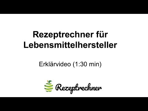 Rezeptrechner für Lebensmittelhersteller