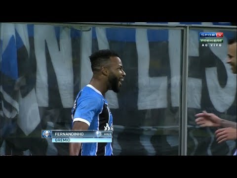 Gol de Fernandinho, Grêmio 2 x 0 Coritiba - Brasileirão 22/06/2017 [HD]