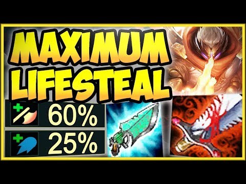 WTF! 100% OUTHEAL ALL DAMAGE YOU TAKE WITH MAX LIFESTEAL JAX! JAX TOP GAMEPLAY! - League of Legends