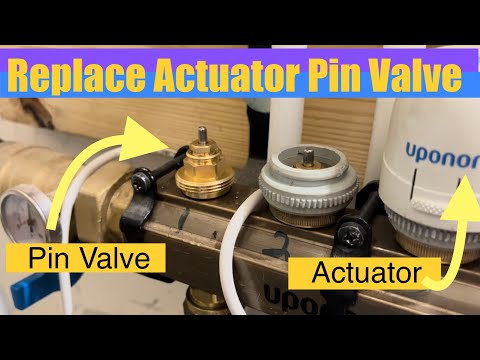 How To Replace HVAC / UFH Actuator Pin Valve. UFH / radiant baseboard Heat