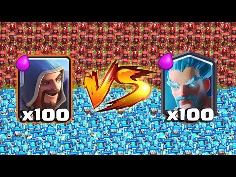 ЛЕДЯНОЙ МАГ ПРОТИВ КОЛДУНА |100 на 100| CLASH ROYALE СУПЕР ЧЕЛЕНДЖ
