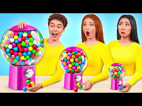 Klein, Medium of Groot Voedsel Uitdaging | Prank Oorlogen Multi DO Smile