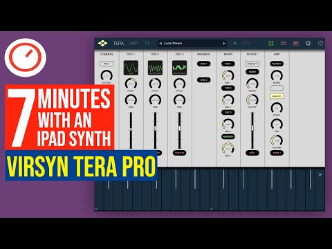Virsyn TERA Pro Sound Demo - Polyphonic Modular Synthesizer  - 7 Minutes With An iPad Synth