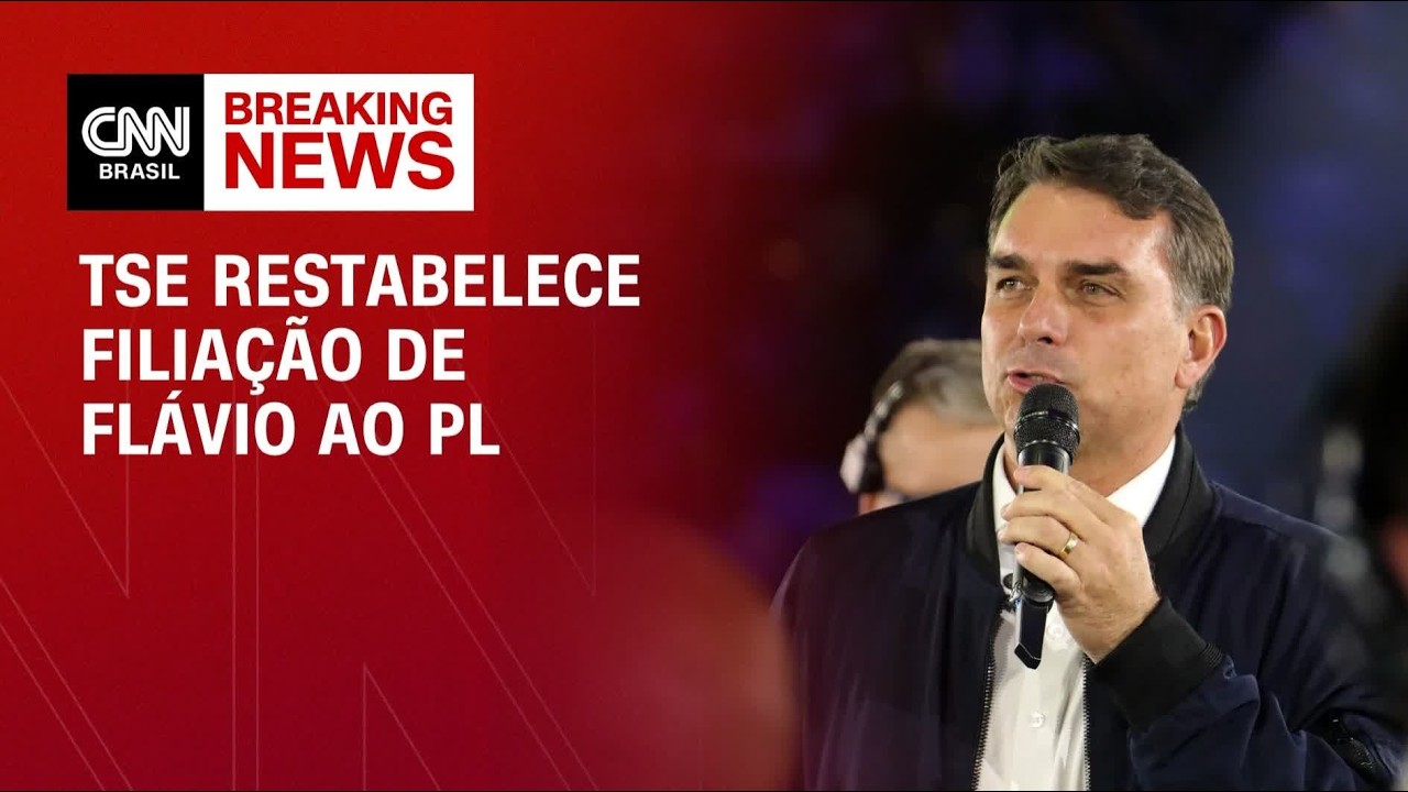 TSE restabelece filiação de Flávio ao PL e libera registro de candidatura | CNN 360°