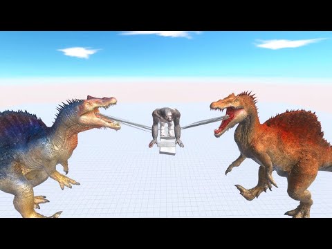 Giant Spino Red or Blue Who Will Get The Feeds With Harpoon. Animal Revolt Battle Simulator