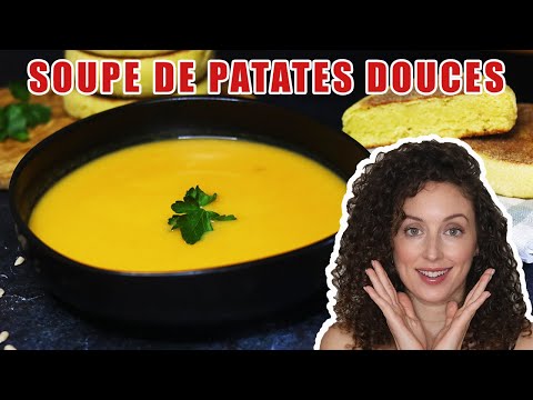 Soupe de patates douces, carottes et fromage kiri crémeuse