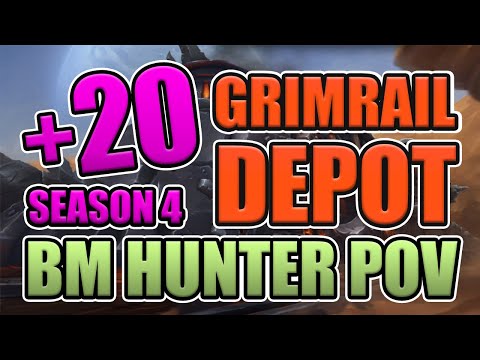+20 GRIMRAIL DEPOT PUG | 24K OVERALL DPS | BM HUNTER POV | SEASON 4 | SHADOWLANDS 9.2.7