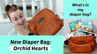 New Diaper bag: Orchid Hearts