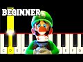 Luigi's Mansion Main Theme - Very Easy Piano / Keyboard tutorial - Beginner