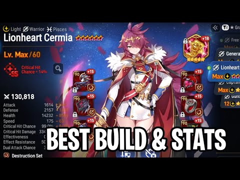 Lionheart Cermia - Best Builds & Stats [Epic Seven]