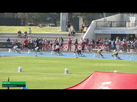 Boys U13 200m Timed Final 3: 2022/23 State Track and Field Championships
