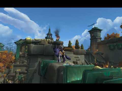 A relaxed in-between panoramic view of Proudmoore Keep - Boralus Harbour (WoW BfA)