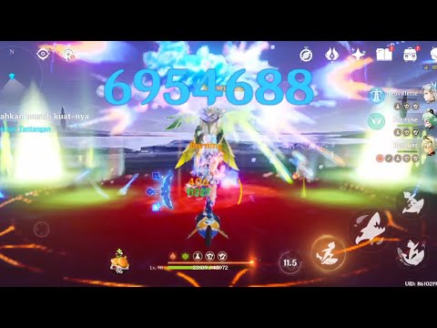 F2P C0 Mualani R5 Widsith 6.9M Damage Showcase New Local Legends Natlan | Genshin Impact