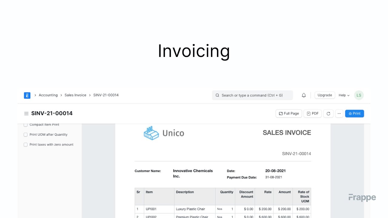 Invoicing | ERPNext