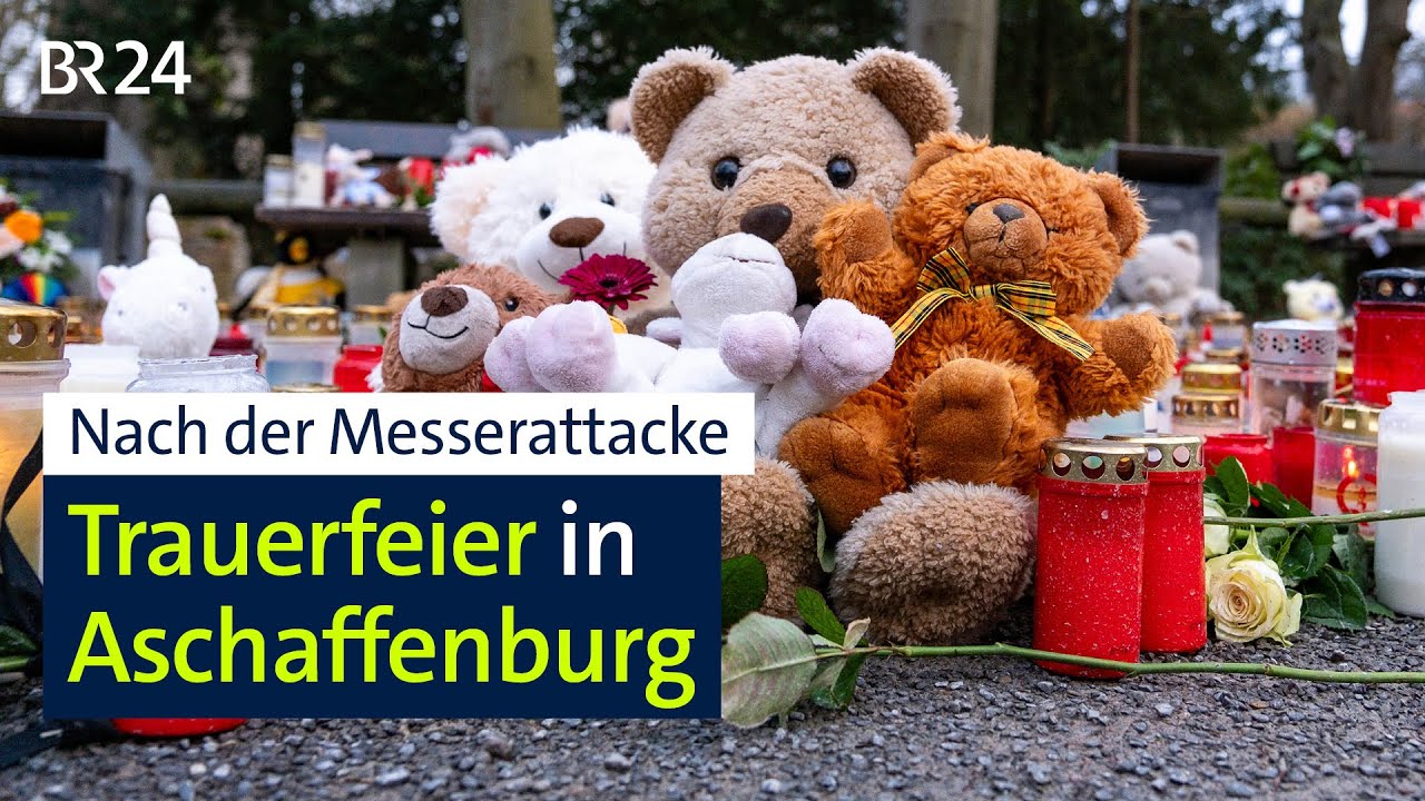 Nach der Messerattacke: Trauerfeier in Aschaffenburg | BR24